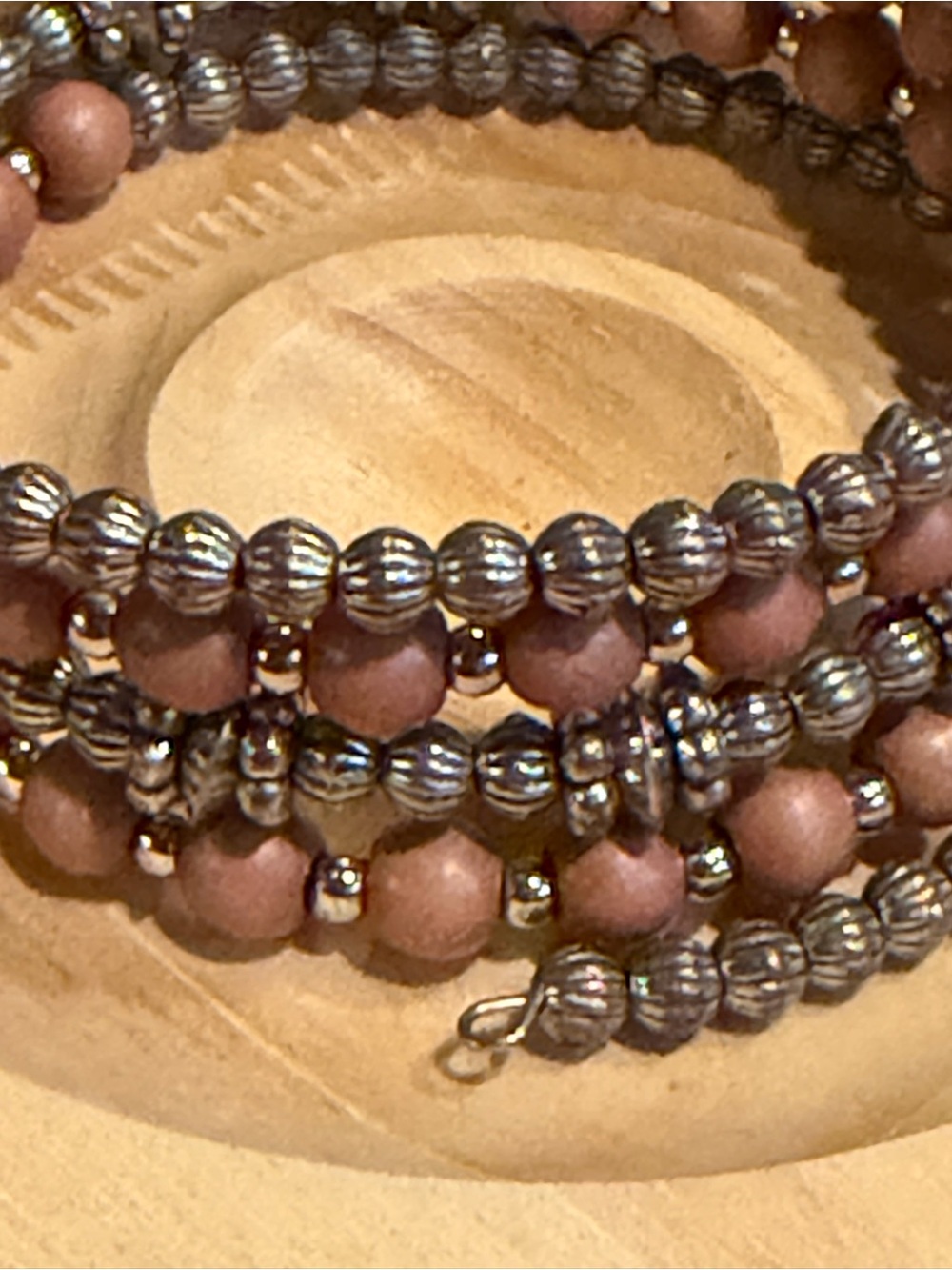 Elegant Meerkat Beaded Bracelet Stack with Silver Accents